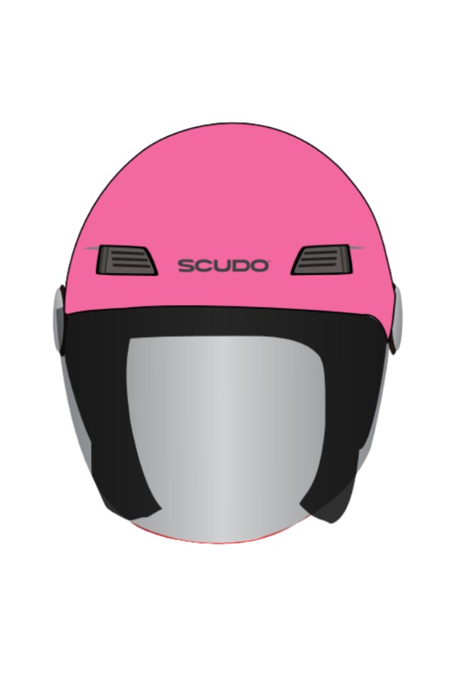 Scudo C1 Open Face Çene Açık Motosiklet Kaskı Ece 22.06 Sertifikalı Pembe M