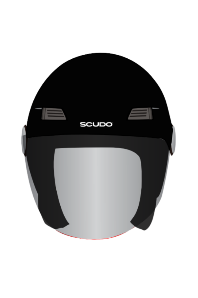 Scudo C1 Open Face Çene Açık Motosiklet Kaskı Ece 22.06 Sertifikalı Mat Siyah XS