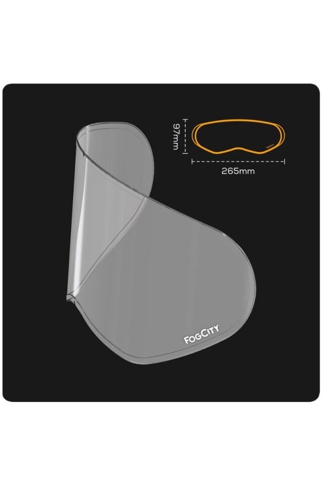 Fog City Easy Enduro Kask Standart Buğu Önleyici Şeffaf Cam FC003