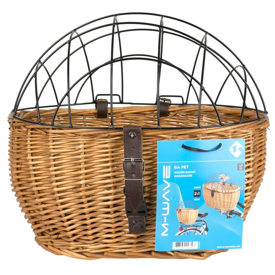 M-Wave Wicker Basket 2 in 1 With Kedi Köpek Hasır Sepet