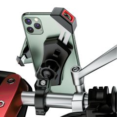 Nukrotech MLS Gidon ve Ayna Bağlantılı Motosiklet Bisiklet ve Scooter Telefon Tutucu