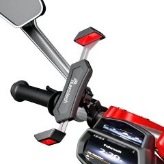 Nukrotech MLS Gidon ve Ayna Bağlantılı Motosiklet Bisiklet ve Scooter Telefon Tutucu