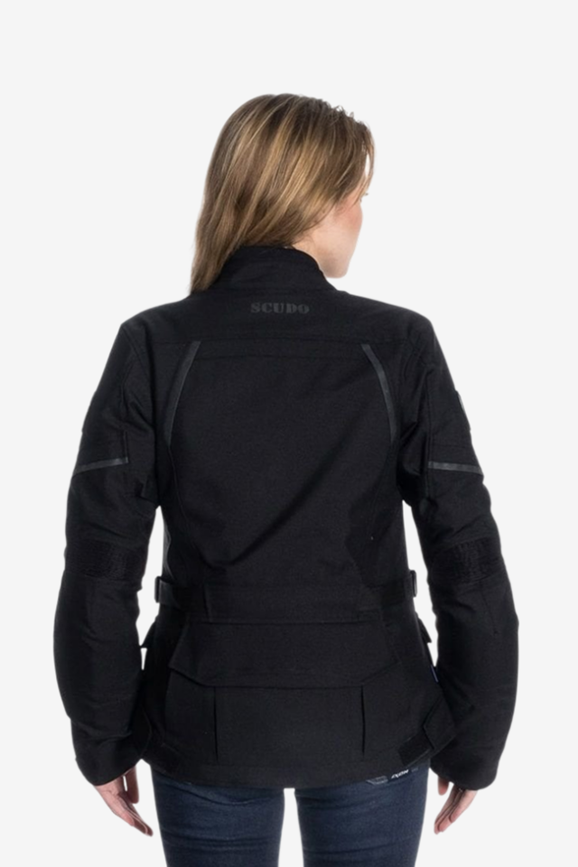 Scudo Vivaldi 4 Mevsim Kadın Motosiklet Montu - Siyah/Siyah M