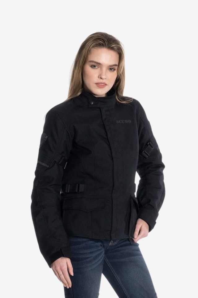 Scudo Vivaldi 4 Mevsim Kadın Motosiklet Montu - Siyah/Siyah M