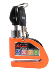 Armor 606MVA 6mm 120 Desibel Alarmlı Disk Kilidi Turuncu