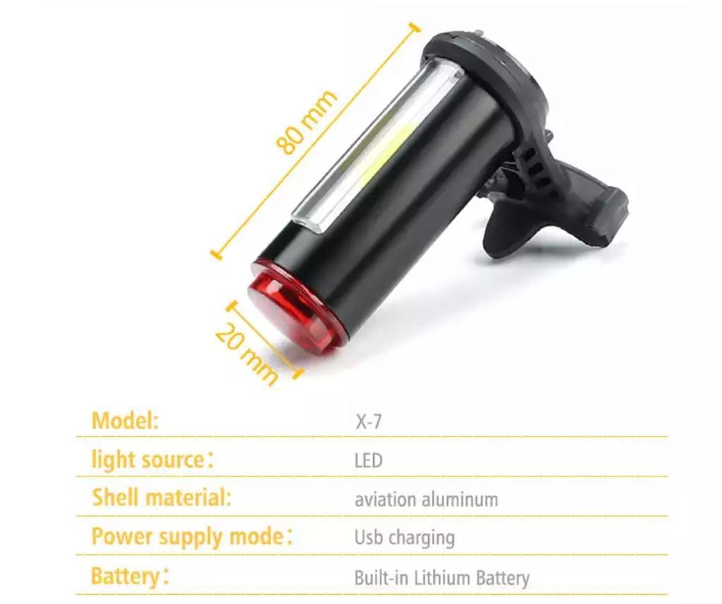 X-Bicycle 6162 Usb Arka Çakar Işık