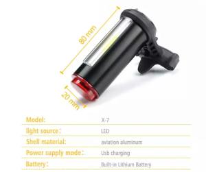 X-Bicycle 6162 Usb Arka Çakar Işık