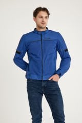 Scudo Milano Mavi Yazlık Fileli Erkek Motosiklet Montu