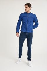 Scudo Milano Mavi Yazlık Fileli Erkek Motosiklet Montu