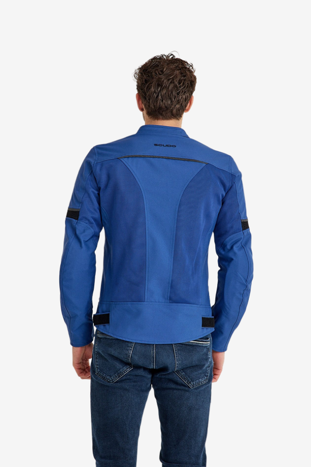 Scudo Milano Mavi Yazlık Fileli Erkek Motosiklet Montu 2XL