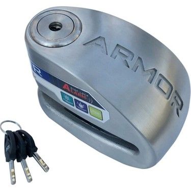 Armor 614 MVA Paslanmaz Çelik Alarmlı Disk Kilidi 14mm