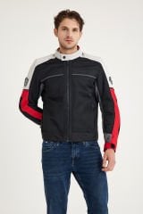 Scudo Santiago Kırmızı Yazlık Fileli Erkek Motosiklet Montu