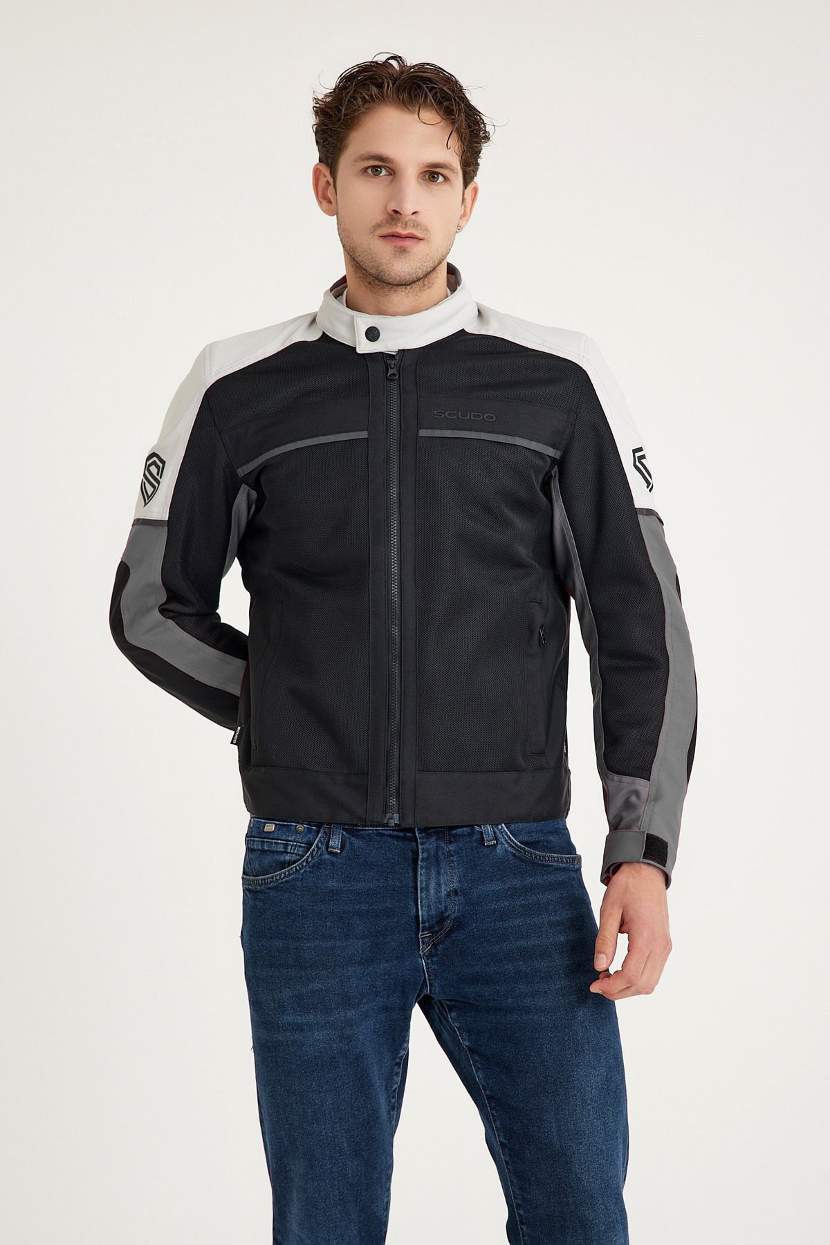 Scudo Santiago Antrasit Yazlık Fileli Erkek Motosiklet Montu