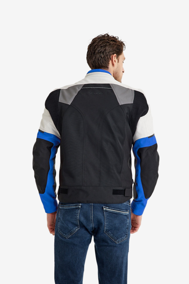 Scudo Santiago Mavi Yazlık Fileli Erkek Motosiklet Montu L