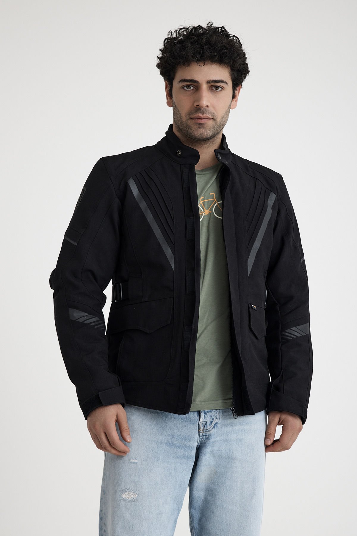 Scudo Alaska Cordura Siyah Kışlık Erkek Motosiklet Ceketi - 4XL