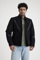 Scudo Alaska Cordura Siyah Kışlık Erkek Motosiklet Ceketi - 4XL