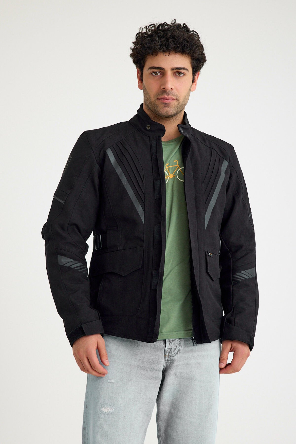 Scudo Alaska Cordura Siyah Kışlık Erkek Motosiklet Montu 2XL