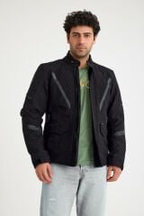 Scudo Alaska Cordura Siyah Kışlık Erkek Motosiklet Montu