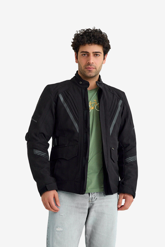 Scudo Alaska Cordura Siyah Kışlık Erkek Motosiklet Montu S