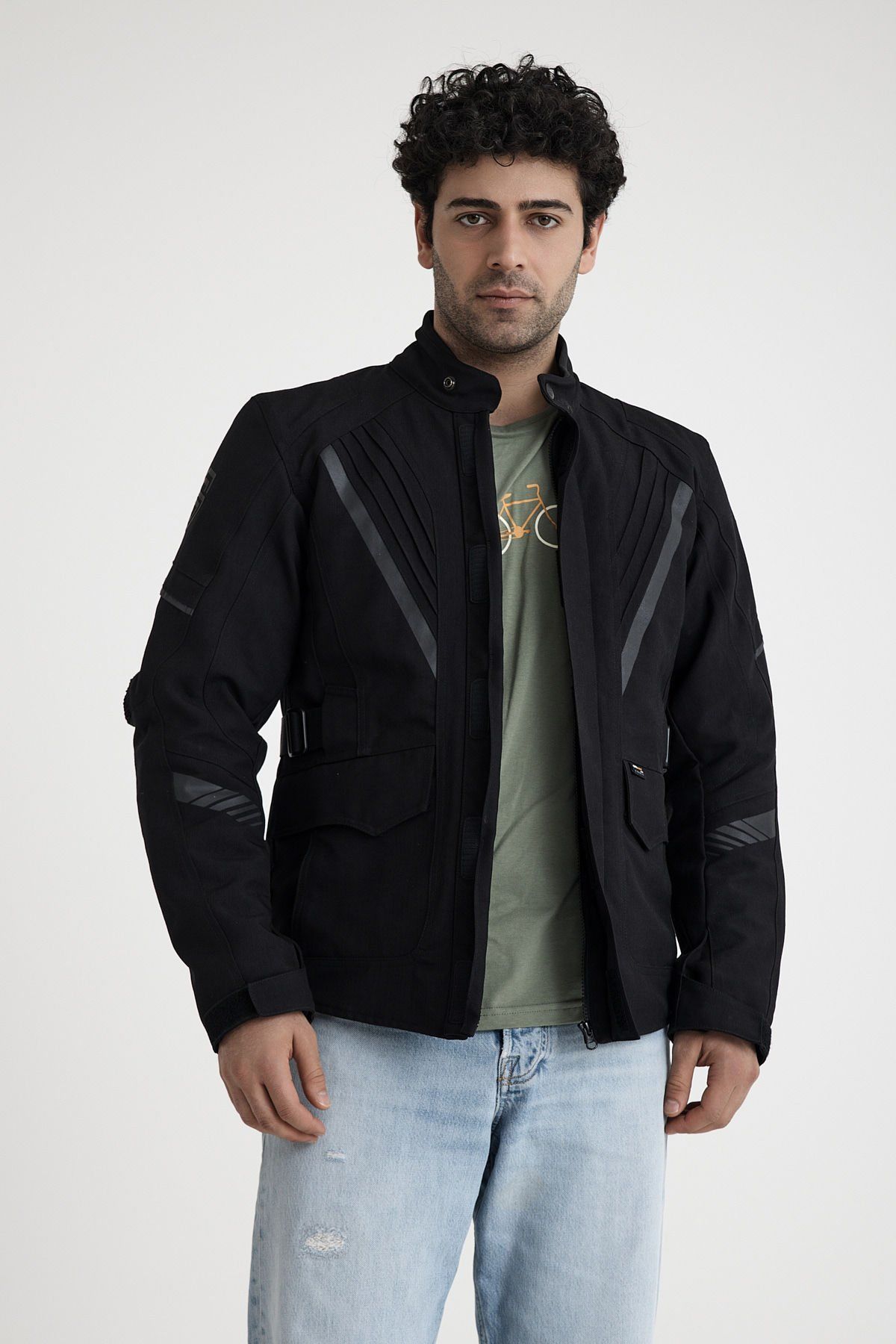 Scudo Alaska Cordura Siyah Kışlık Erkek Motosiklet Ceketi - 2XL