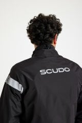 Scudo Peru Siyah Üst Motosiklet Yağmurluğu
