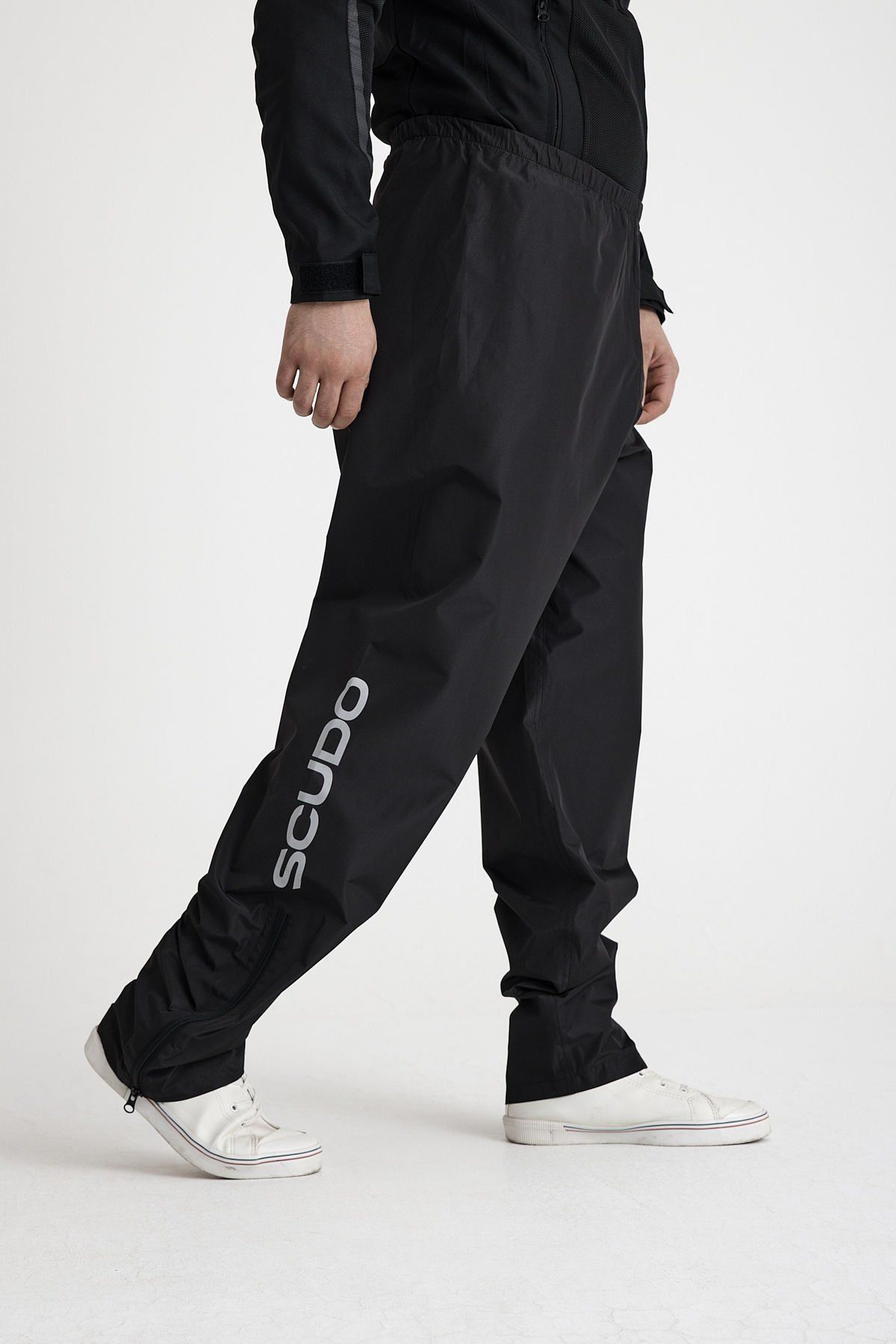 Scudo Peru Siyah Alt Motosiklet Yağmurluğu - 6XL