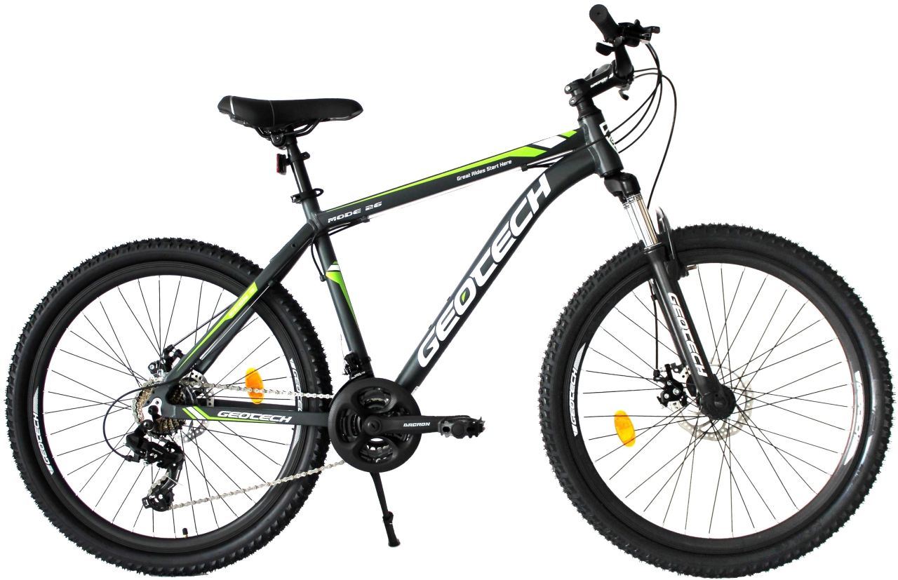 Geotech Mode 26 Econ 3 26 Jant 24 Vites Dağ Bisikleti - Gri/Yeşil - 46 cm