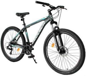Geotech Mode 27,5 Econ 2 27.5 Jant 24 Vites Dağ Bisikleti - Gri/Turkuaz - 46 cm