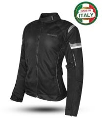 Scudo Lisbon 4 Mevsim Kadın Motosiklet Montu Siyah/Gri