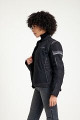 Scudo Lisbon 4 Mevsim Kadın Motosiklet Montu Siyah/Gri