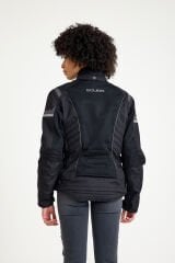 Scudo Lisbon 4 Mevsim Kadın Motosiklet Montu Siyah/Gri