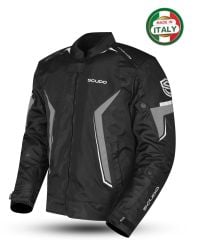 Scudo Roma 4 Mevsim Erkek Motosiklet Ceketi Siyah/Gri - M