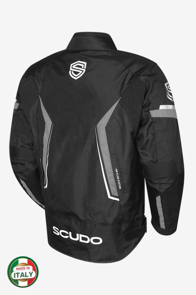 Scudo Roma 4 Mevsim Erkek Motosiklet Montu Siyah/Gri L