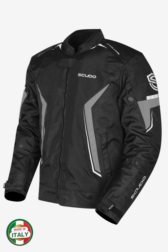 Scudo Roma 4 Mevsim Erkek Motosiklet Montu Siyah/Gri L