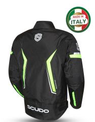 Scudo Roma 4 Mevsim Erkek Motosiklet Ceketi Siyah/Sarı - M