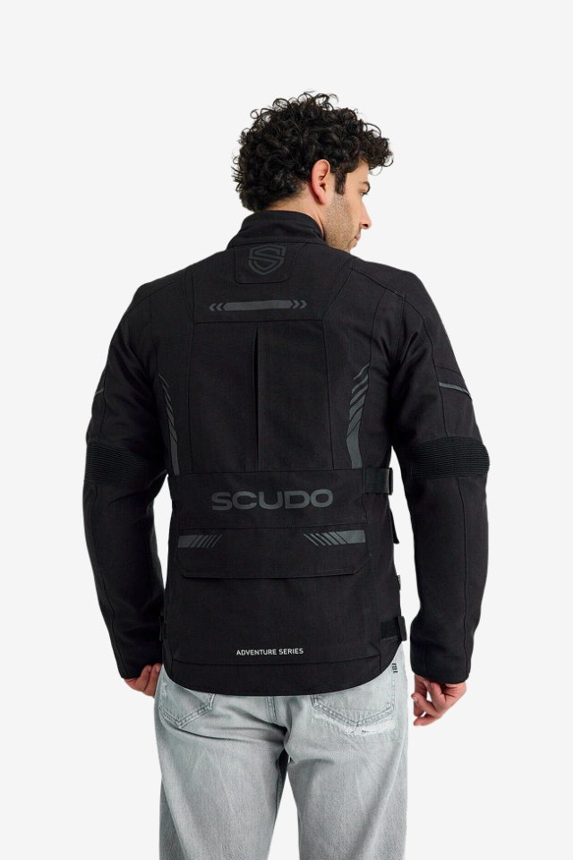 Scudo Alaska Oxford Siyah Kışlık Erkek Motosiklet Montu 2XL